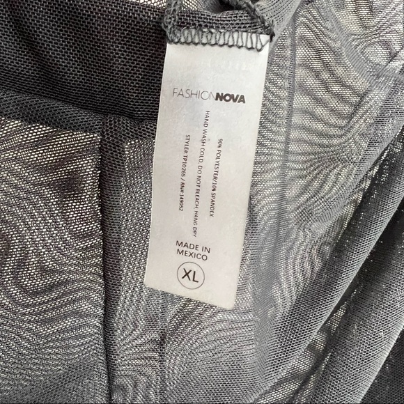 SOLD Fashion Nova Black Mesh Ruched Shorts - Picture 5 of 7